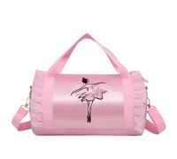Bolsos de nailon para mujer, vestido tutú, bolsa de baile personalizada para niñas, bolsa de lona de bailarina (rosa, talla única), Pink, Talla única