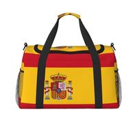 Bolsos de noche con estampado de bandera española para mujeres y hombres, bolsa de hombro para viajes, artículos esenciales de viaje, Negro -, Talla única
