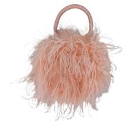 Bolsos De Noche De Plumas Mini bolso de mano moda peludo romántico for fiesta, cena, boda, novia, con plumas esponjosas, for mujer(Pink 2)