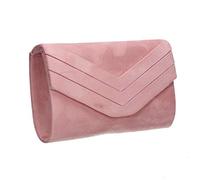 Bolsos de noche para mujer, de terciopelo, formales, para bodas, fiestas, bailes, con correa para el hombro, cóctel, fiesta, cadena, teléfono, bolsa de noche, Pink, Talla única