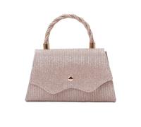 Bolsos de pedrería Bolso de maquillaje, bandolera un solo hombro, ideal for damas honor, bodas, fiestas y cenas(Champagne)