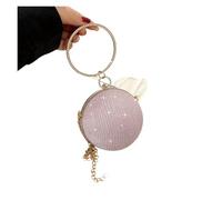 Bolsos de pedrería Bolso de noche con brillantes y diamantes imitación, bolso mano clásico for banquetes, bodas, fiestas, bailes carnaval(Pink)