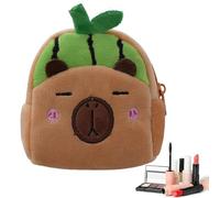 Bolsos De Peluche Capybara - Bolsa De Peluche | Linda Bolsa De Moneda para Niños De Felpa Capybara - Bolsa Organizador Portátil para Adultos, Bolsa De Dinero Multifuncional, Verde, Se référer au