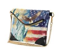Bolsos de piel sintética para mujer, elegantes bolsos cruzados para boda, bandera del día de los presidentes de Estados Unidos, bandera del día de los presidentes de Estados Unidos y Lady Liberty