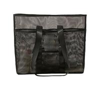 Bolsos de playa para mujer - bolso de malla organizador plegable | Bolso bandolera portátil de gran capacidad para toallas, trajes de baño, gafas de sol, protector solar, plegable, Negro , Se référer