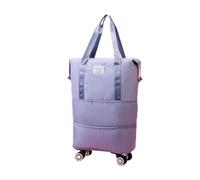 Bolsos De Viaje Grandes Ruedas Extensibles Y ExtraíBles. ， Bolsas De Viaje Mujer Impermeable, Resistente Al Desgaste ， Bolsa Plegable Viaje Adecuado para IR De Compras,Blue