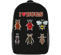 Bolsos Mujer Insectos Error Entomología Diseño Divertido Mochila Informal del Impermeable Portátil Elegante Mochila para Escuela para Mujeres, Viaje, Hombres, 43X32X14Cm