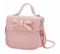 Bolsos Mujer Ofertas -Bandolera para Niñas, una Bandolera, Color Sólido, Bowknot, Moda, Hombro, Niños Monederos Bolsas Para Gastronomía, Rosa., talla única