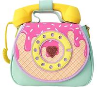 Bolsos novedosos, con forma divertida, correa de cadena con purpurina, estilo Holo Tween, Ring Ring Phone Bolso convertible - Ice Cream Dream, Clásico