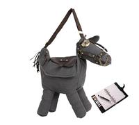 Bolsos para mujer, bolso de diseño de caballo lindo con correa ajustable | de temática de animales novedad - para novia y compras, reunión de ocio Voy, gris, Se référer au descriptif