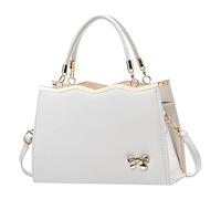 Bolsos para mujer, con lazo a la moda, deportes, mensajero, bolso de hombro, con pegamento para bolsos de mano, White, Talla única