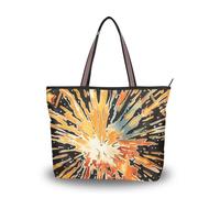 Bolsos y bolsas de tela de seda con cremallera para mujer, bolsos de verano para mujer, para graduación, compromiso, cóctel, fiesta, boda (chispas de explosión multicolor), talla L