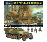 Bolt Action Tank- Warlord Games Sd.Kfz 251/1 Ausf D Hanomag Tanque alemán 28mm Miniaturas + Digital Tank War - Kit de modelo de tanque militar y juegos en miniatura de tanque por Wargames Entregado