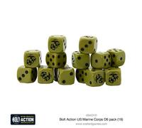 Bolt Action Warlord Games, US Marine Corps D6 (16) Dice