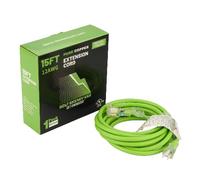 BOLT Energy USA Cable de carga para interiores y exteriores de 12 AWG de 15 pies con toma de corriente de 3 enchufes y extremo LED con ajuste universal compatible con Yamaha, EZGO, Club Car y más
