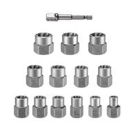 Bolt Extractor Kit - 6.69x3.82x1.69 Inches, Stripped Socket With 3/8 Inch Adapter | Drive Bolt Nut Remover Set | For Damaged Round Rusted Broken Woodworking Automotive Appliances Workshop Garage