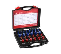 Bolt Identifier, Nut Gauge Tool, Thread Checker Kit, 26-Piece Aluminum Alloy Set, Precise Thread Measuring, Auto Repair Narrow Area Use, 7.68x6.5x1.77 Inches, Multicolor, 1 Pack