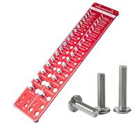 Bolt Measuring Tool, 34 Hole Metal Thread Checker, 16.93x3.94x0.39in Wear-Resistant Nut Identifier, Precision Bolt Size Finder for Mechanics, Diyers, Maintenance Professionals