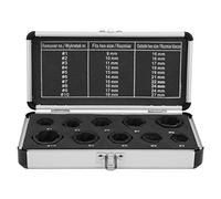 Bolt Remover Kit 10PCS | Hex Black Steel Damaged Nut Stud Extractor Set | Metric Wrench/Socket Driven | 9-19mm Sizes with Aluminum Box