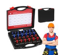 Bolt Thread Checker - Aluminum Alloy 26 Piece Nut and Screw Thread Gauge 19.5x16.5x4.5cm | Precision Bolt Size Measuring Tool Finder for Metric Standard Threads | Quick Identification Solution
