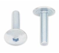 Bolt Tornillo de cabeza abovedada plana M6x1x25mm 10 piezas