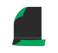 Boltove® Fondo grueso y exacto para fotografía 2 en 1, 2 colores en un solo telón de fondo (6 pies x 9 pies, negro/verde)