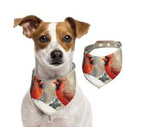 BoltPack Baberos triangulares con estampado de pájaros cardenales de invierno, lindos pañuelos para perros, ajustables con broches, para perros, cachorros y gatos