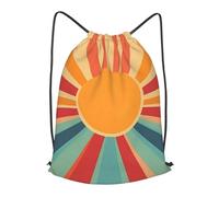 Boltpack Bolsas con cordón para yoga, deporte, gimnasio, mochila de cuerda, bolsa de playa, mochila de viaje para hombres y mujeres, ligera, Patrón de sol 8, S