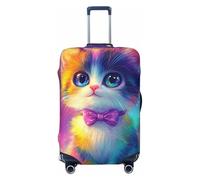 Boltpack Funda elástica para equipaje de viaje, Cute Rainbow Cat 7, M(Fits 22-24 Inch Luggage)