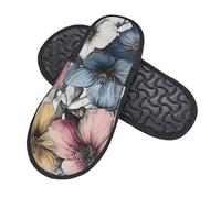 Boltpack Pantuflas suaves y antideslizantes de invierno para spa, interiores, hogar, dormitorio, hotel, viajes, Colorful Butterflies 4, 5.5/7.5 UK Men/ 4/6.5 UK Women