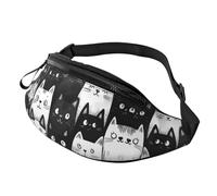 BoltPack Riñonera para mujeres y hombres, con correa ajustable, ligera, impermeable, para deportes, caminar, correr, Cute Cats 6, Talla única, Mochila de trekking