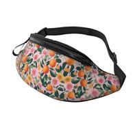 BoltPack Riñonera para mujeres y hombres, con correa ajustable, ligera, impermeable, para deportes, caminar, correr, Floral and Fruit 17, Talla única, Mochila de trekking