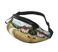 BoltPack Riñonera para mujeres y hombres, con correa ajustable, ligera, impermeable, para deportes, caminar, correr, Rustic Farmhouse 20, Talla única, Mochila de trekking
