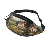 BoltPack Riñonera para mujeres y hombres, con correa ajustable, ligera, impermeable, para deportes, caminar, correr, Rustic Farmhouse 19, Talla única, Mochila de trekking
