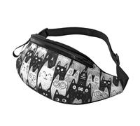 BoltPack Riñonera para mujeres y hombres, con correa ajustable, ligera, impermeable, para deportes, caminar, correr, Cute Cats 3, Talla única, Mochila de trekking
