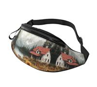 BoltPack Riñonera para mujeres y hombres, con correa ajustable, ligera, impermeable, para deportes, caminar, correr, Rustic Farmhouse 16, Talla única, Mochila de trekking