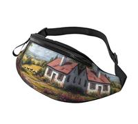 BoltPack Riñonera para mujeres y hombres, con correa ajustable, ligera, impermeable, para deportes, caminar, correr, Rustic Farmhouse 17, Talla única, Mochila de trekking