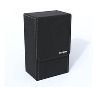 Boltquan Tarot negro con interior gris; caja plegable para cartas de tarot con cierre magnético; se adapta a barajas de cartas de tarot estándar; el soporte mide tamaño estándar de 5.39 x 3.38 x 2