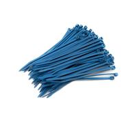 Boltza® Bridas de metal detectables - Azul claro, varios tamaños - Paquete de 100 - Seguro para alimentos, cumple con HACCP (100 x 2,5 mm)