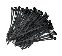 Boltza® Bridas para cables de chasis negras resistentes de 7,5 mm x 280 mm, paquete de 100 unidades, nailon 66 resistente a los rayos UV con 50 kg de resistencia a la tracción para uso automotriz e