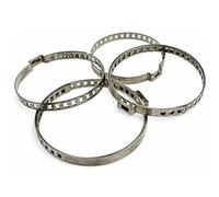 Boltza Clips de arranque CV de acero inoxidable para junta de eje, abrazadera de maletero CV, kit de reparación de maletero CV, 25-50 mm y 40-110 mm, juego de 2 pares (4 abrazaderas)