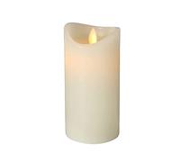 Boltze 1018879 Bino - Vela LED (7,5 cm de diámetro, 15 cm de Altura, Color Blanco Crema, de Cera, con función de Temporizador), Color Blanco