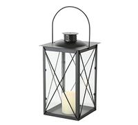 Boltze Farol 3548800 - Farol (decoración para Interiores/Exteriores, Material Hierro Negro, Dimensiones 17 x 17 x 30 cm)