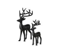 BOLTZE Figura Thielo (2 Piezas, Altura 25-35 cm, Color Negro, Figura de Alce, Figura Decorativa, decoración) 2037112, Normal