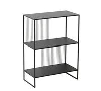Boltze Home Estantería metálica de pie Cindy, Negra, 75 x 28 cm