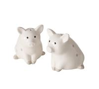 BOLTZE Lucky 2061040 - Salero y pimentero (2 piezas, porcelana, 6 x 7 x 7 cm, forma de cerdo, capacidad de 50 ml, apto para lavavajillas, salero y pimentero)