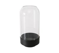 BOLTZE Malena 2048113 - Jarrón (Cristal y Metal, Mate, Altura 18 cm, diámetro 9 cm, Redondo, Hecho a Mano, Impermeable, diseño Minimalista, florero Decorativo)