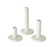 Boltze Malko 2026192 - Candelabro (3 Piezas, Metal, Color Blanco, decoración para Mesa/cómoda, candelabro)
