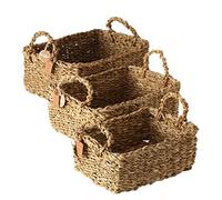 Boltze Sophy 2946000 - Cesta de almacenamiento (3 unidades), color beige
