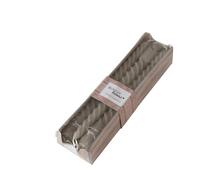 Boltze Twisto 2022298 - Juego de 6 velas de cera (20 cm, diseño moderno, color gris claro, decoración)